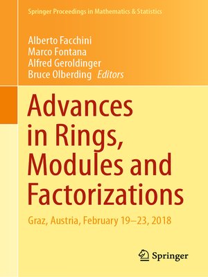 cover image of Advances in Rings, Modules and Factorizations